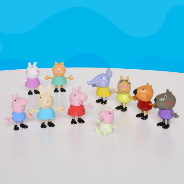 Peppa pig set family & friends con 10 personaggi, dai 3 anni in su - PEPPA PIG
