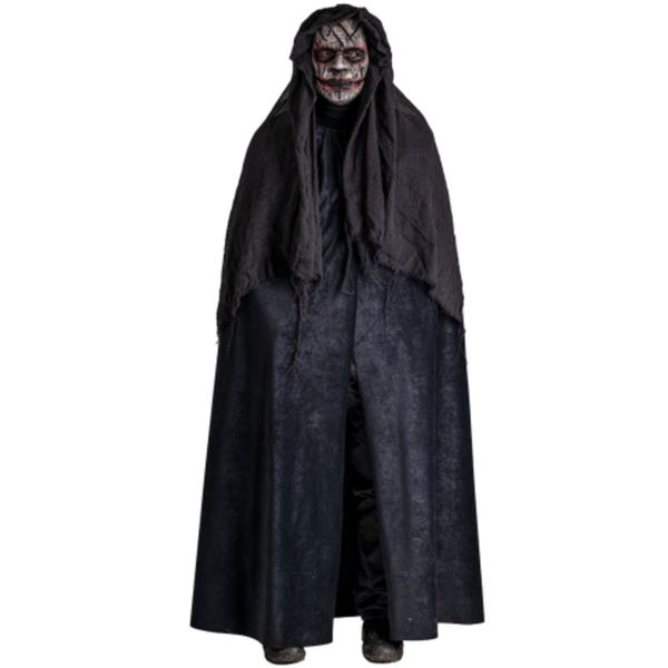 Maschera horror con cappuccio in plastica pitturata a mano con cartellino/etichetta - CARNIVAL TOYS