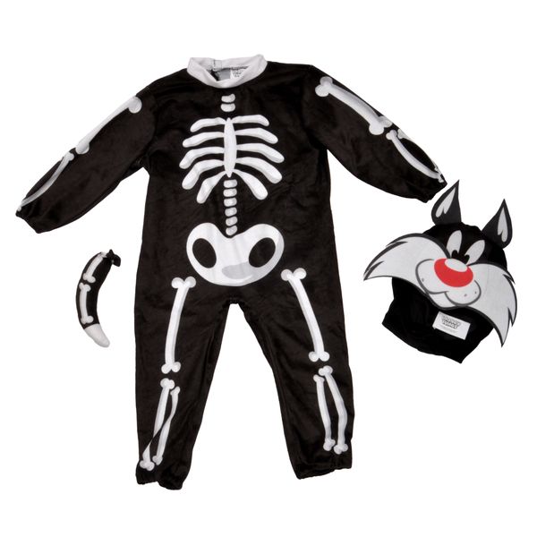 Costume halloween bambini: gatto silvestro skeletrino tg.1-2 anni - CIAO