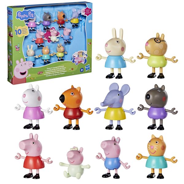 Peppa pig set family & friends con 10 personaggi, dai 3 anni in su - PEPPA PIG