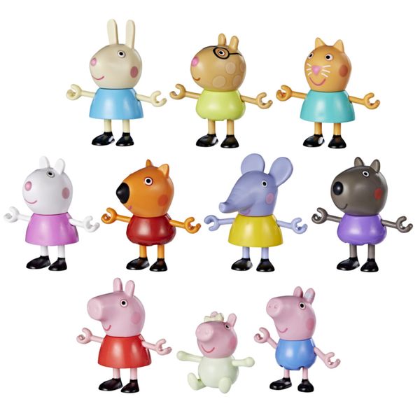 Peppa pig set family & friends con 10 personaggi, dai 3 anni in su - PEPPA PIG