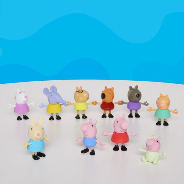 Peppa pig set family & friends con 10 personaggi, dai 3 anni in su - PEPPA PIG