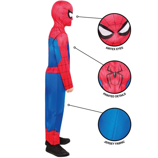 Rubies costume ufficiale da spider-man classico per bambini - Spiderman