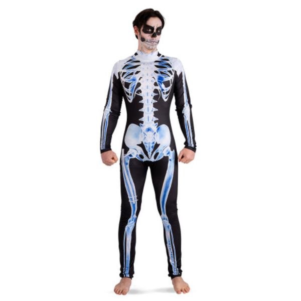 Costume tuta scheletro raggi x unisex in busta con gancio - CARNIVAL TOYS