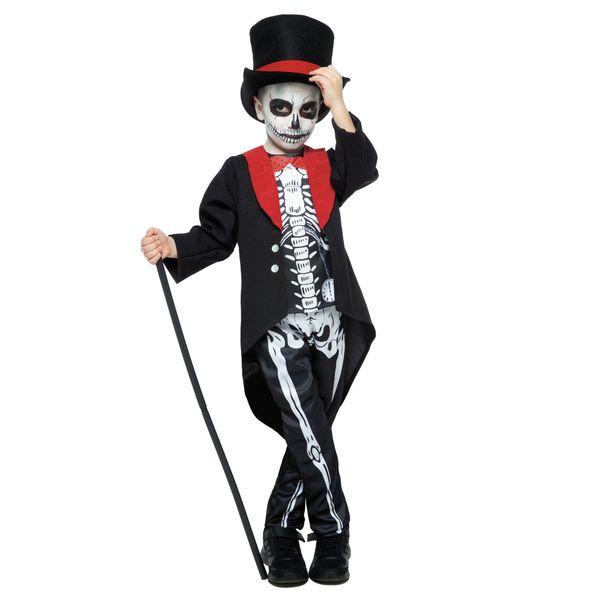 Costume travestimento halloween scheletro frac bambino - CARNAVAL QUEEN