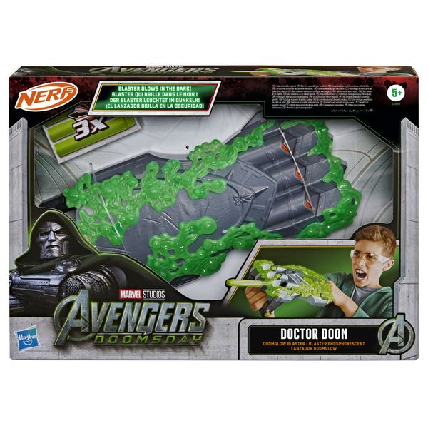 Hasbro marvel studios, avengers: doomsday, dottor destino, doomglow blaster nerf - Avengers