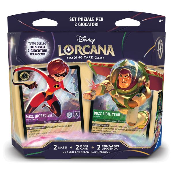 Ravensburger - disney lorcana tcg: lande sconosciute, set iniziale 2 giocatori, 8+ anni - Lorcana