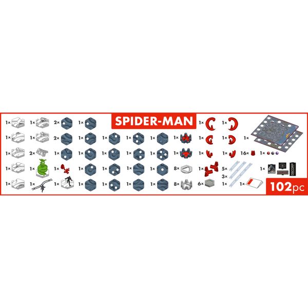 Ravensburger - gravitrax marvel spider-man action set m, circuito biglie 102 pezzi, 8+ - GRAVITRAX, MARVEL