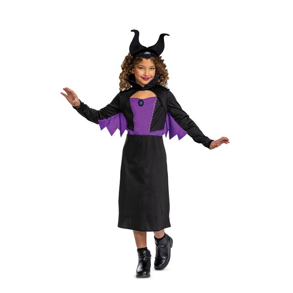 Costume maleficient composto da vestito, mantello e copricapo con le corna tg. 4-6 anni - CIAO
