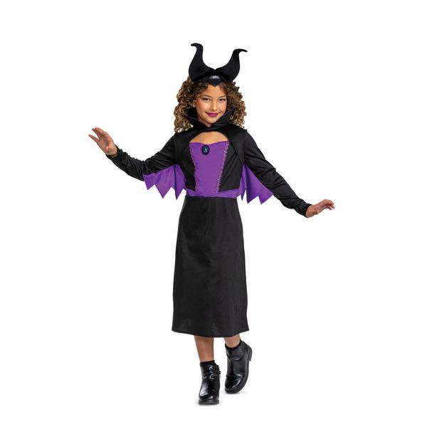 Costume maleficient composto da vestito, mantello e copricapo con le corna tg. 4-6 anni - CIAO