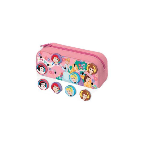 Astuccio in silicone con 4 patch principesse - DISNEY PRINCESS