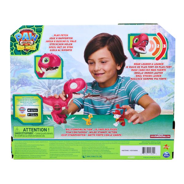Paw patrol dino rhubarb giocattolo con suoni e marshall - Paw Patrol