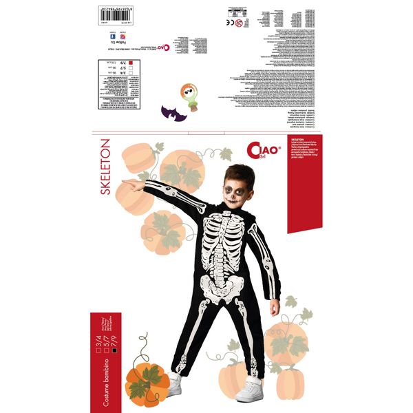 Skeleton costume halloween per bambini - CIAO