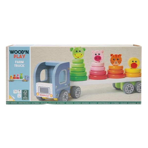 Camion con animali da impilare - WOOD 'N' PLAY