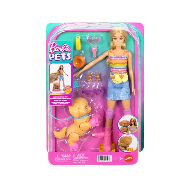Barbie & cucciolo sui pattini, bambola e accessori - Barbie