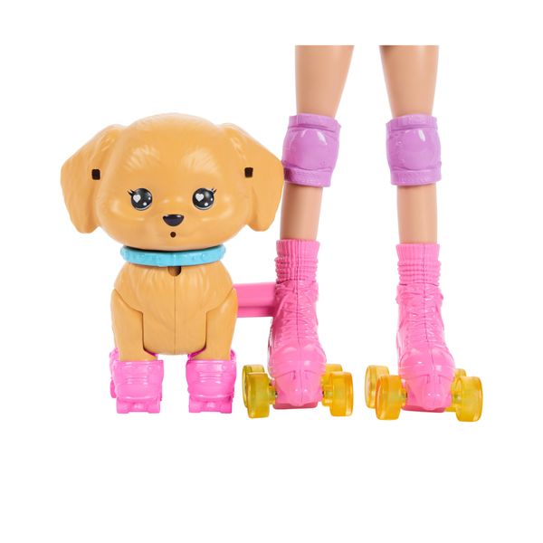 Barbie & cucciolo sui pattini, bambola e accessori - Barbie