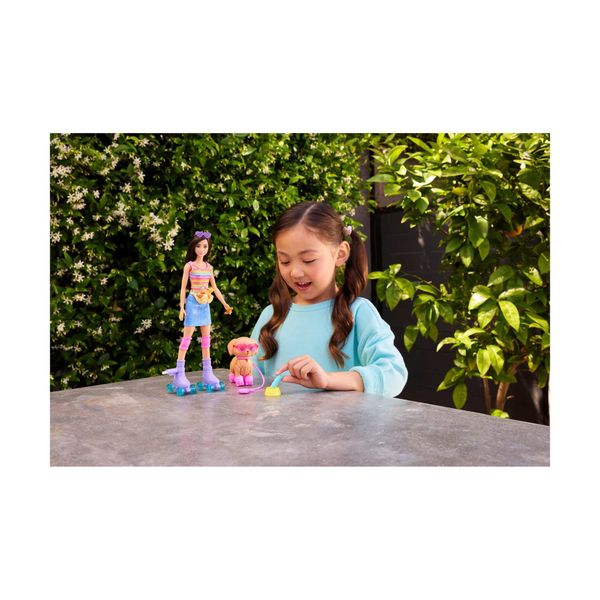 Barbie & cucciolo sui pattini, bambola e accessori - Barbie