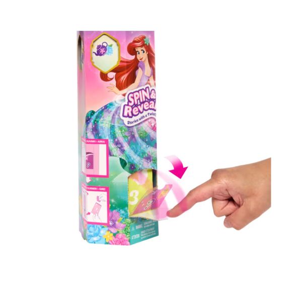 Principesse disney spin & reveal - assortito - bambola ispirata al film disney con 11 sorprese incluse - DISNEY PRINCESS