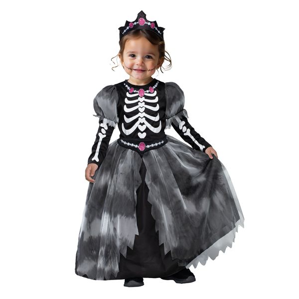 Costume travestimento halloween principessina degli scheletri baby 1/2 anni - CARNAVAL QUEEN