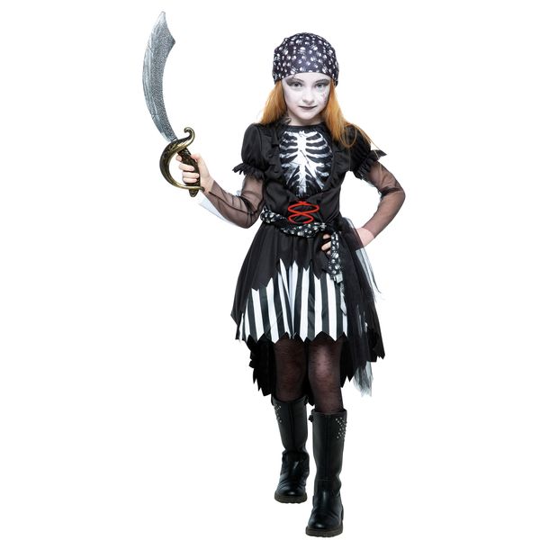 Costume travestimento halloween piratessa spettrale bambina - CARNAVAL QUEEN