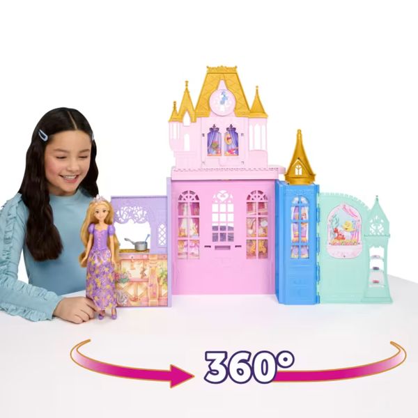Disney princess bambola rapunzel e castello close & carry - DISNEY PRINCESS