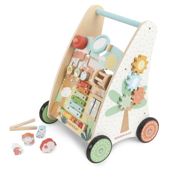 Carrellino primi passi con attività educative e giochi interattivi - WOOD 'N' PLAY