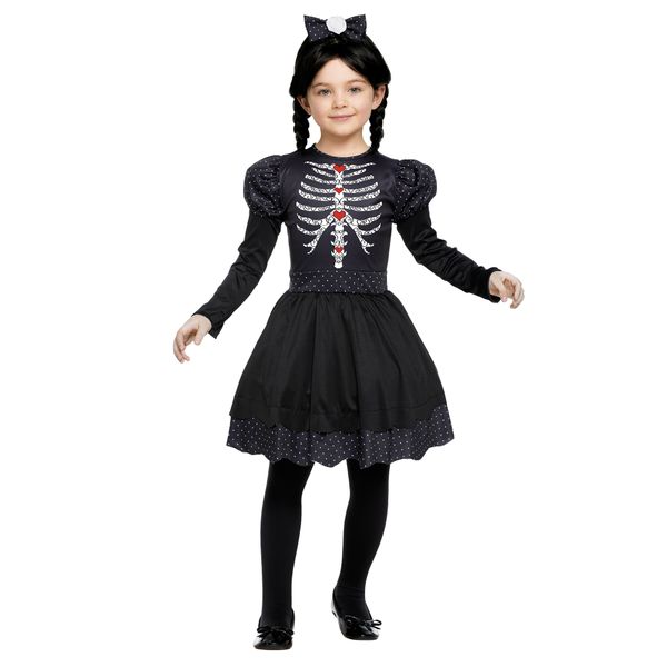 Costume travestimento halloween skeleton girl bambina - CARNAVAL QUEEN