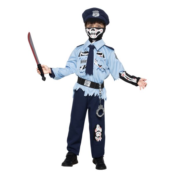 Costume travestimento halloween zombie police bambino - CARNAVAL QUEEN