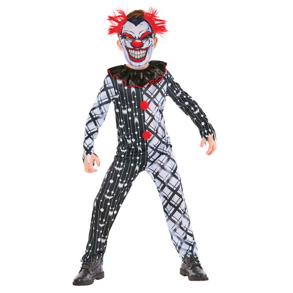 Rubies costume ufficiale monocromatico da clown sinistro, per bambini - RUBIE'S