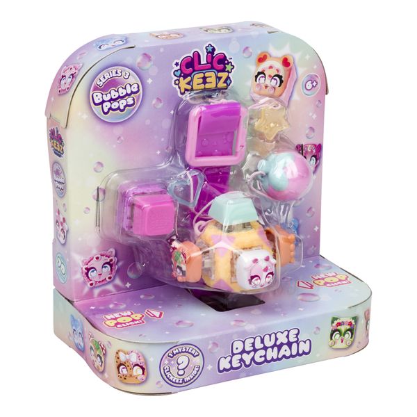 Clickeez bubble pops serie 3 - deluxe keychain portachiavi kawaii | clickeez collezionabili con effetto pop, personaggi da collezionare, da 6 anni - CLICKEEZ