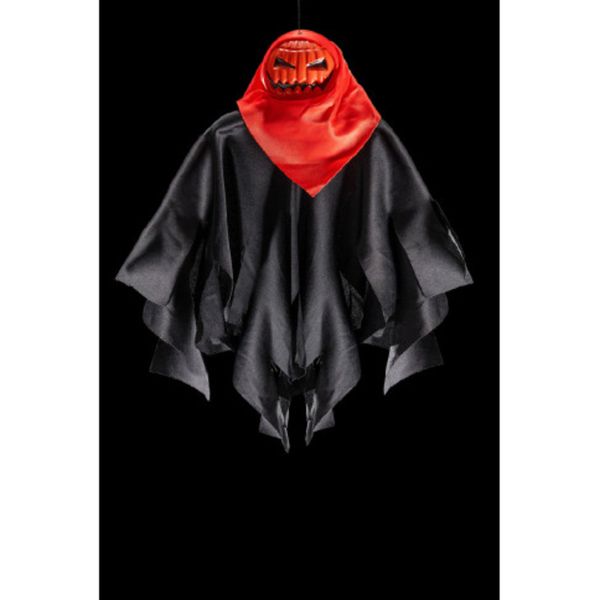 Mostro zucca d'appendere con tunica nera e rossa h.cm.40 ca.con cartellino/etichetta - CARNIVAL TOYS