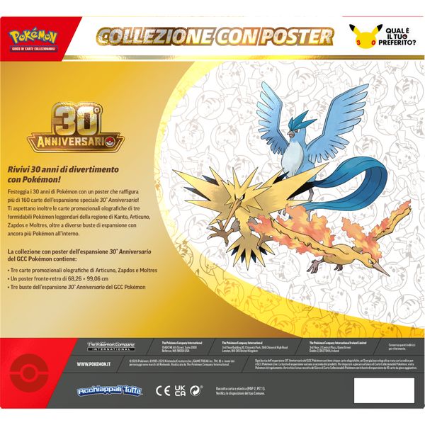 Pokémon 30° anniversario - collezione con poster - POKEMON