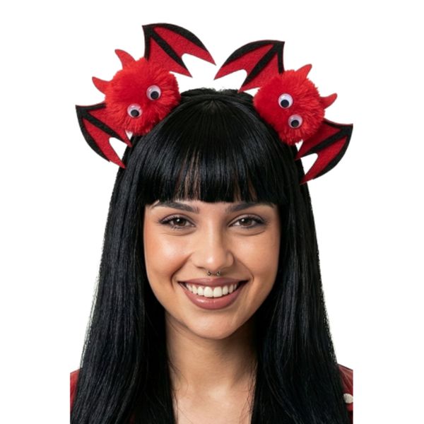 Cerchietto diavoletto peloso su cartoncino - CARNIVAL TOYS