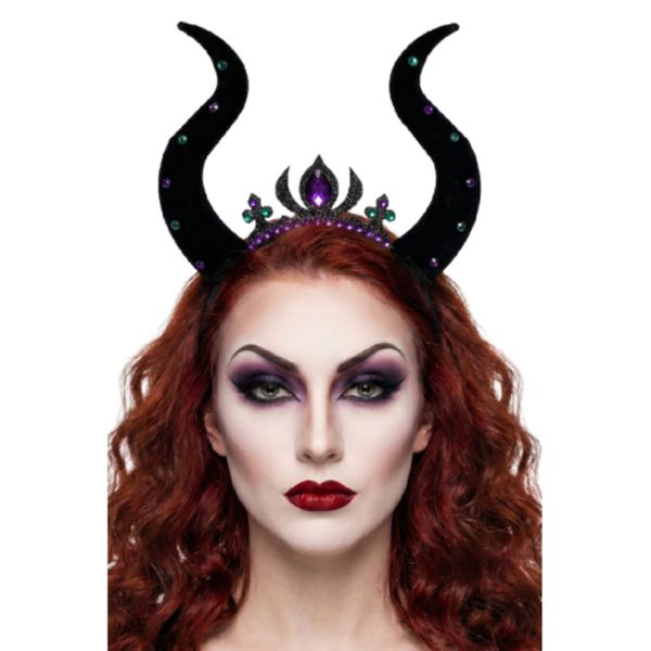 Cerchietto strega malefica lusso con cavallotto - CARNIVAL TOYS
