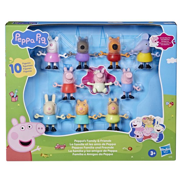 Peppa pig set family & friends con 10 personaggi, dai 3 anni in su - PEPPA PIG