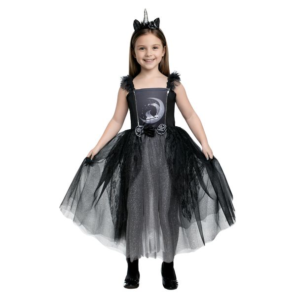 Costume travestimento halloween dark unicorn bambina taglia unica - CARNAVAL QUEEN