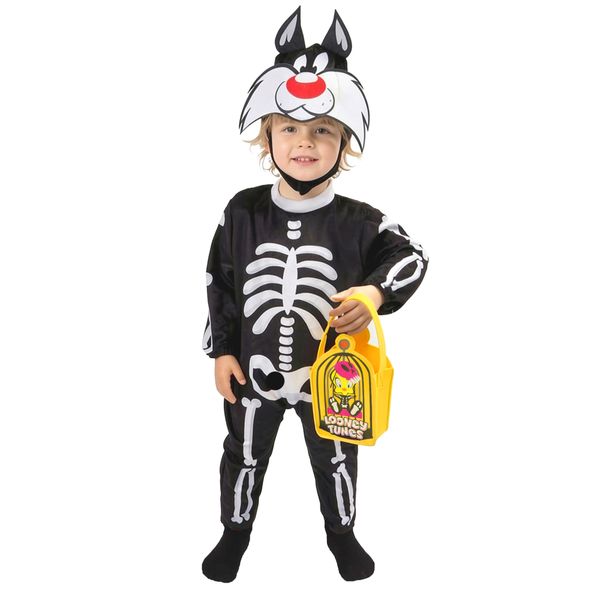Costume halloween bambini: gatto silvestro skeletrino tg.1-2 anni - CIAO