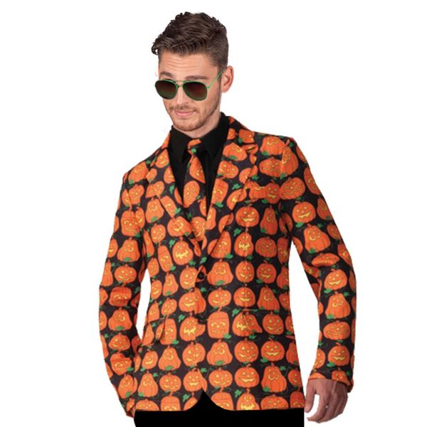 Travestimento halloween per adulto man skull e man pumpkin con  giacca e cravatta - CIAO