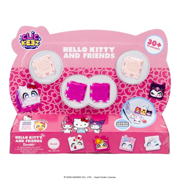 Clickeez hello kitty & friends – confezione da 7 personaggi, portachiavi, fidget asmr,collezionabili, da 6 anni - CLICKEEZ, Hello Kitty