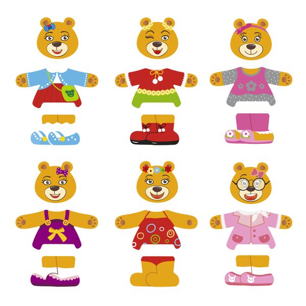 Puzzle orsetti in legno - WOOD 'N' PLAY