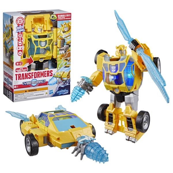 Transformers giocattoli cyberworld bumblebee power spark energon surge, luci e suoni, 6+ - TRANSFORMER