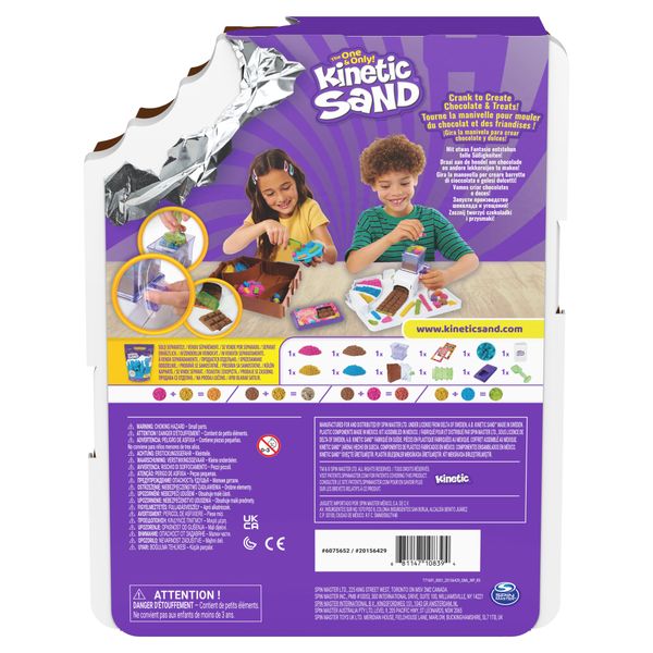 Kinetic sand, laboratorio dei dolci con 453 g di sabbia modellabile, custodia a forma di snack in barretta e 8 attrezzi e formine, 5+ anni - KINETIC SAND
