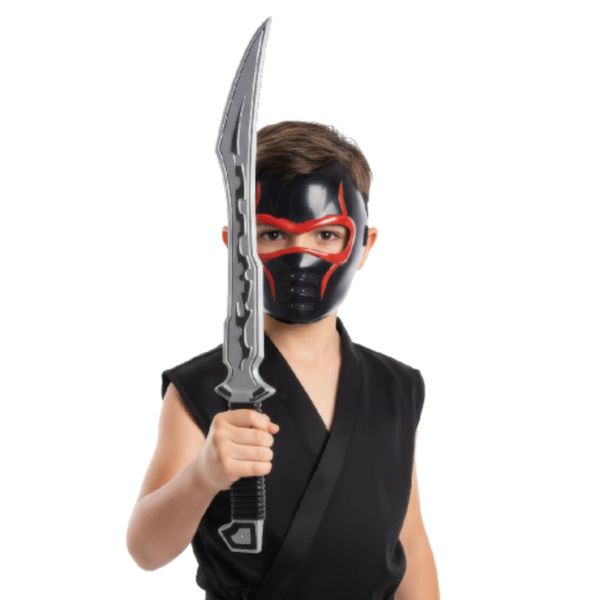 Set maschera e spada ninja in plastica l. cm.60 ca. su cartoncino - CARNIVAL TOYS