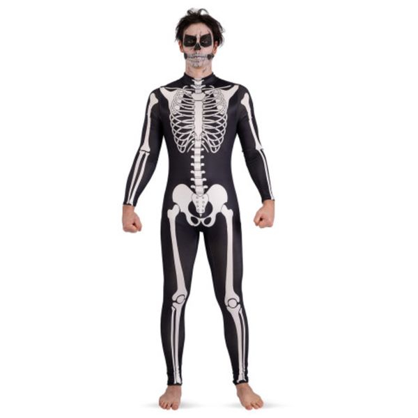 Costume tuta scheletro  unisex in busta con gancio - CARNIVAL TOYS