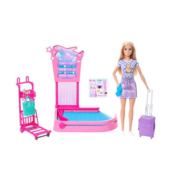 Barbie famiglia e amici playset ritiro bagagli - Barbie