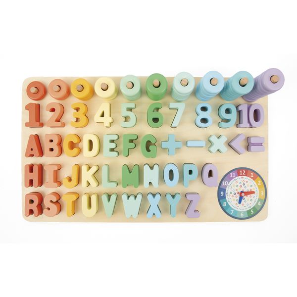 Puzzle educativo numeri e alfabeto - 18m+ - wood "n" play - WOOD 'N' PLAY