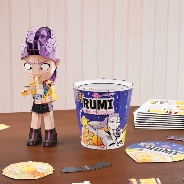4d build, puzzle 3d kpop demon hunters rumi in una ciotola di ramyeon, 12+ - KPOP DEMON HUNTERS
