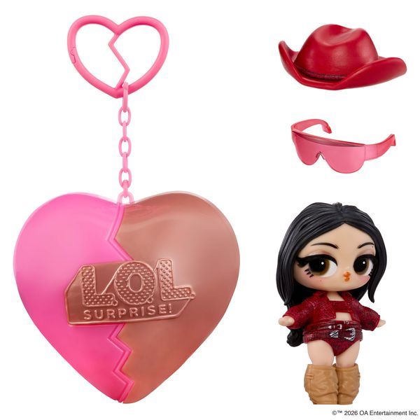 L.o.l. surprise! music festival headliners – bambolina da collezione con portachiavi a cuore, 4 look assortiti - LOL