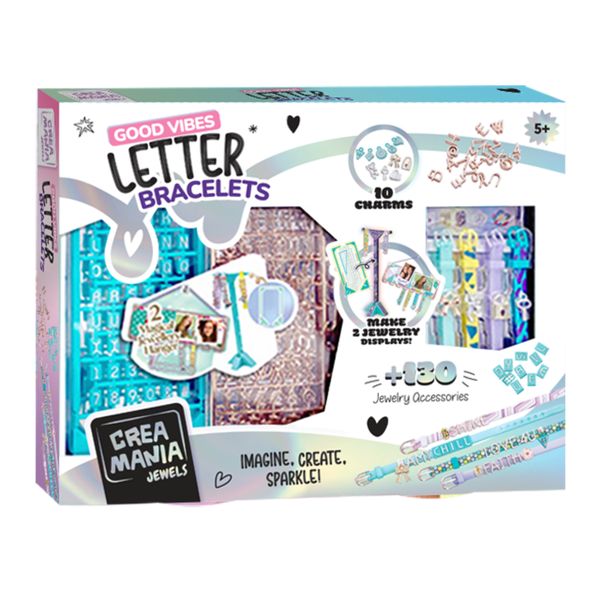 Set bracciali con lettere good vibes - CREA MANIA