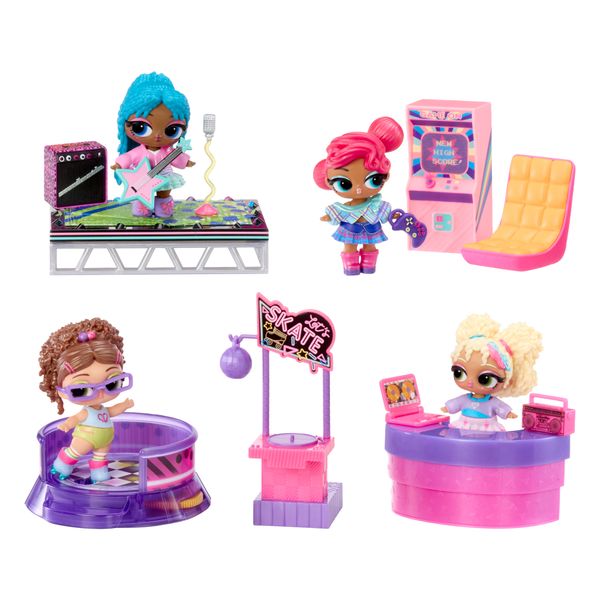 L.o.l. surprise! music festival furniture packs – set di mobili con bambolina esclusiva, 4 modelli da collezionare - LOL
